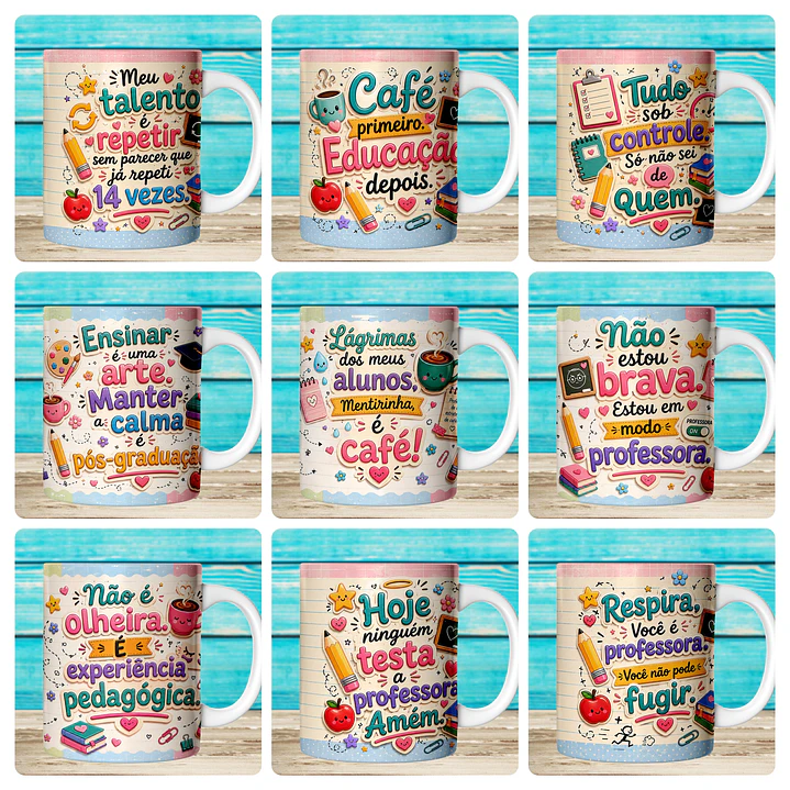59 Artes para Caneca Dia dos Professores Divertido Arquivo em Jpg 5