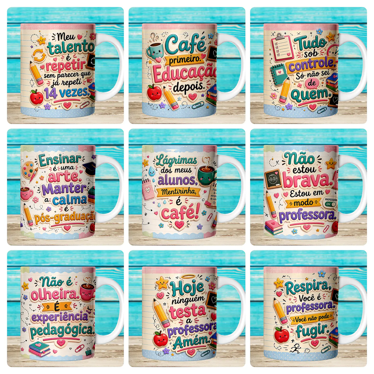 59 Artes para Caneca Dia dos Professores Divertido Arquivo em Jpg 5