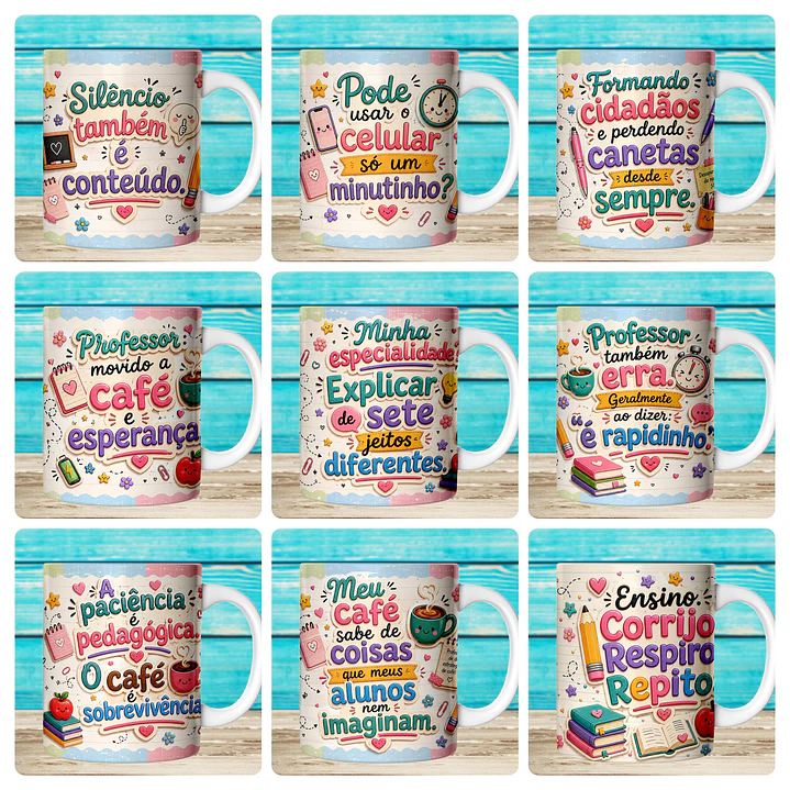 59 Artes para Caneca Dia dos Professores Divertido Arquivo em Jpg 6