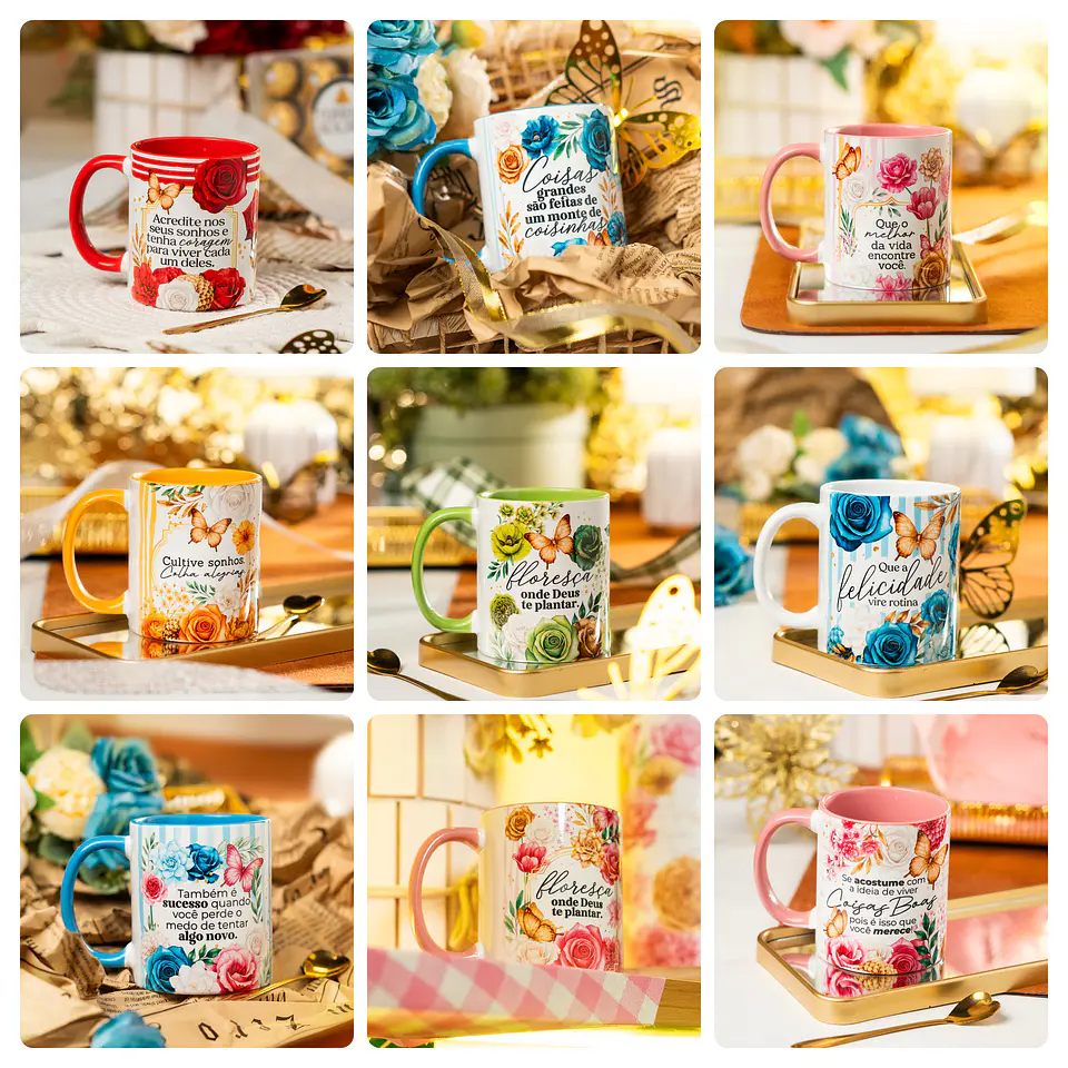 24 Artes para Caneca, Azulejo e Squeezes Para Presentear Arquivo em Png  2