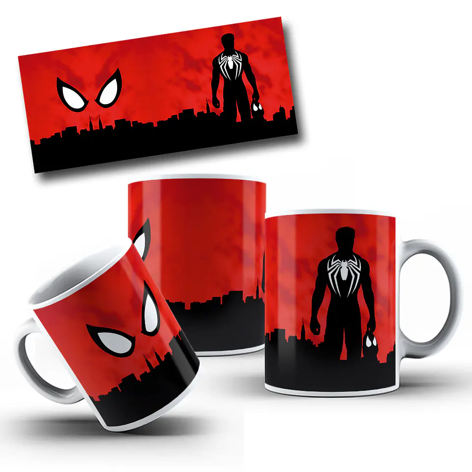 Arte para Caneca Homem Aranha Arquivo Png 1