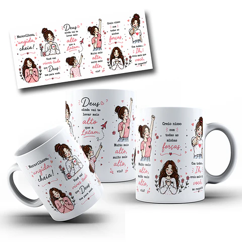 Arte para Caneca Maravilhora e ungida Arquivo Png
