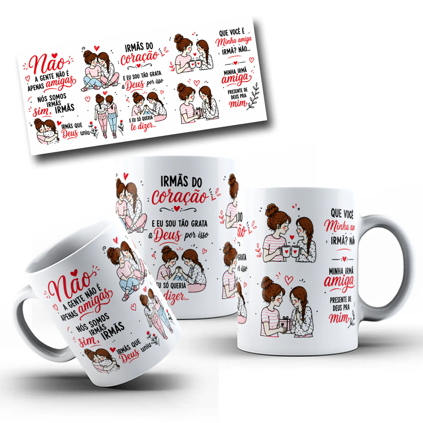 Arte para Caneca Não a gente não é apenas amiga Arquivo Png 2