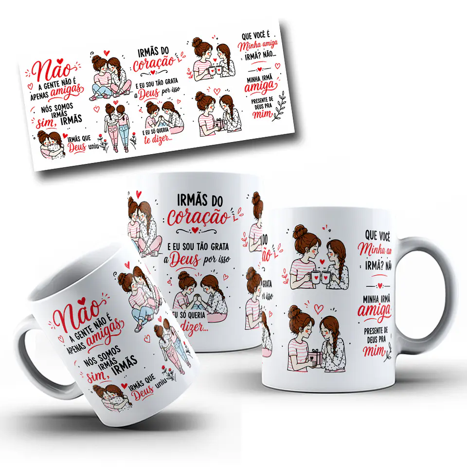Arte para Caneca Não a gente não é apenas amiga Arquivo Png 2