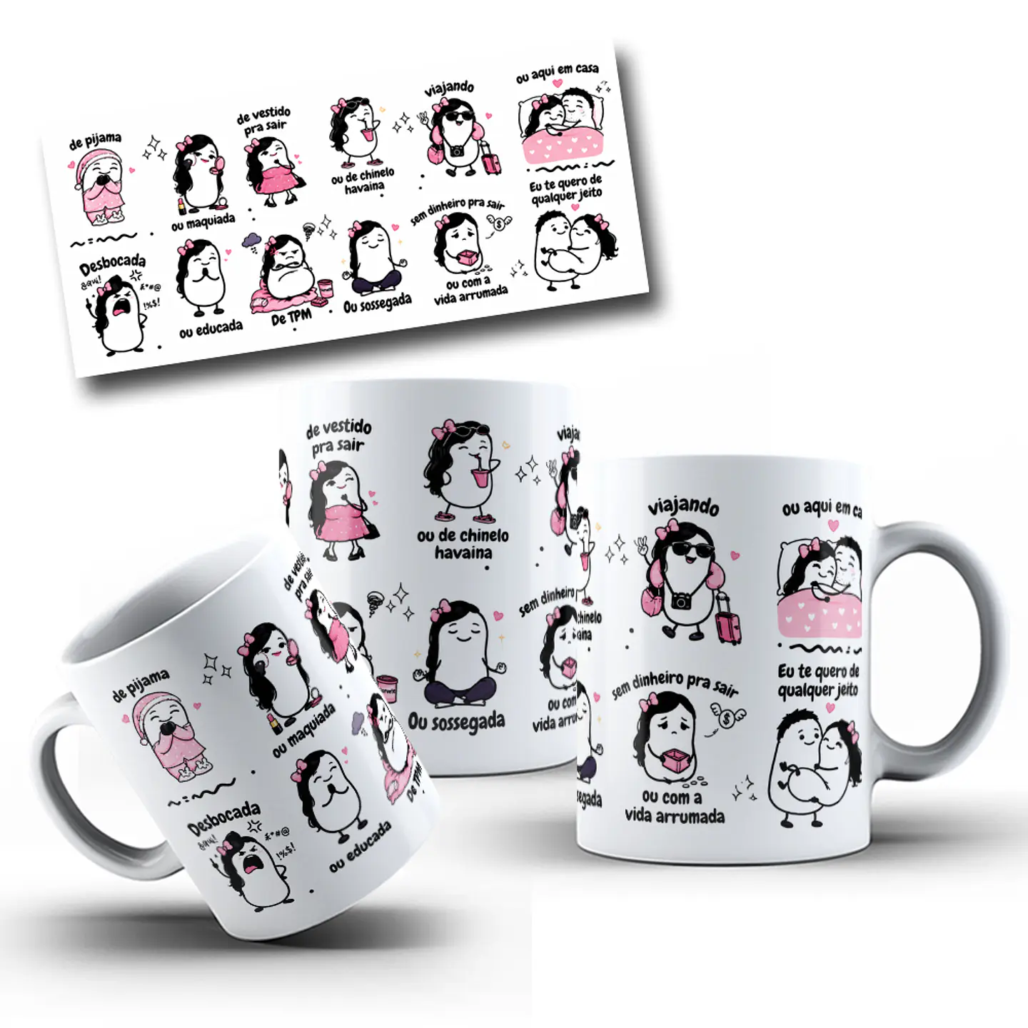 Arte para Caneca Flork De pijama ou maquiada, desbocada ou educada - Musica Vem Pra Minha Vida Henrique & Juliano Arquivo Png 2