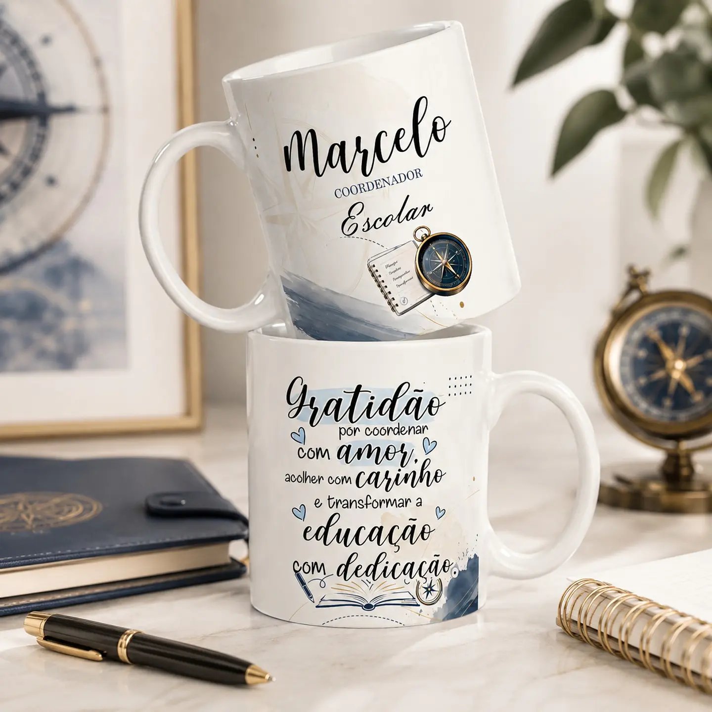 2 Artes para Caneca Coordenador Arquivo Editável  2