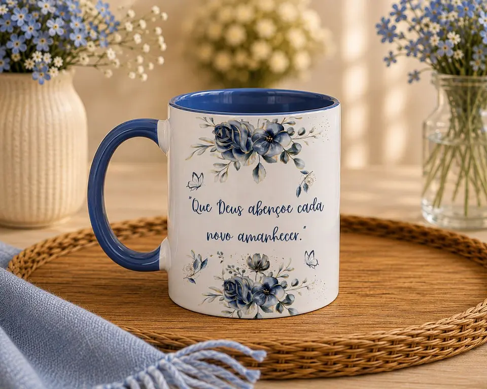 6 Artes para Caneca Florescendo Na Fé Arquivo em Canva   5