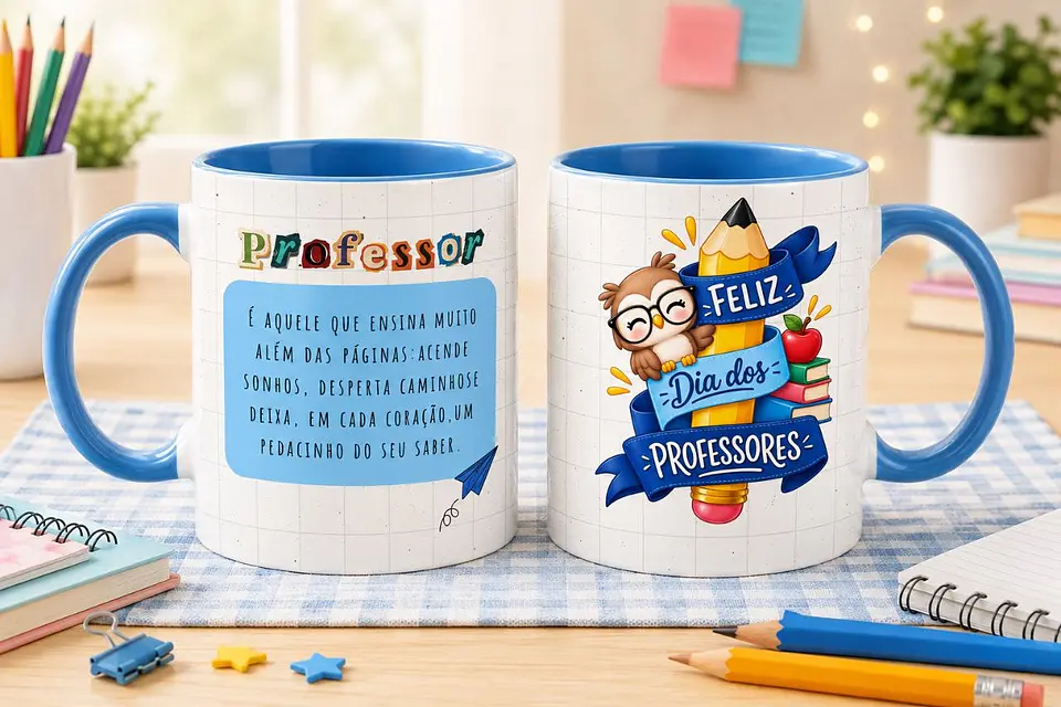 9 Artes para Caneca Dia Dos Professores Arquivo em Canva  9