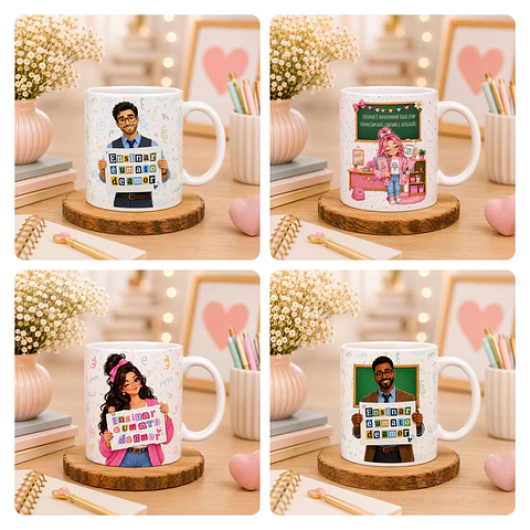 16 Artes para Caneca Dia Dos Professores Arquivo em Canva