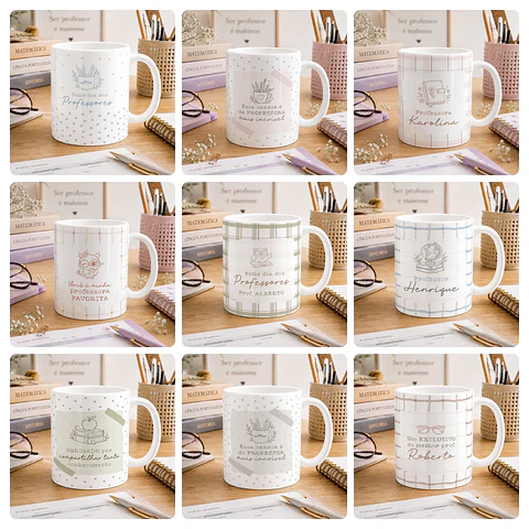 20 Artes para Caneca Dia dos Professores Arquivo Editável