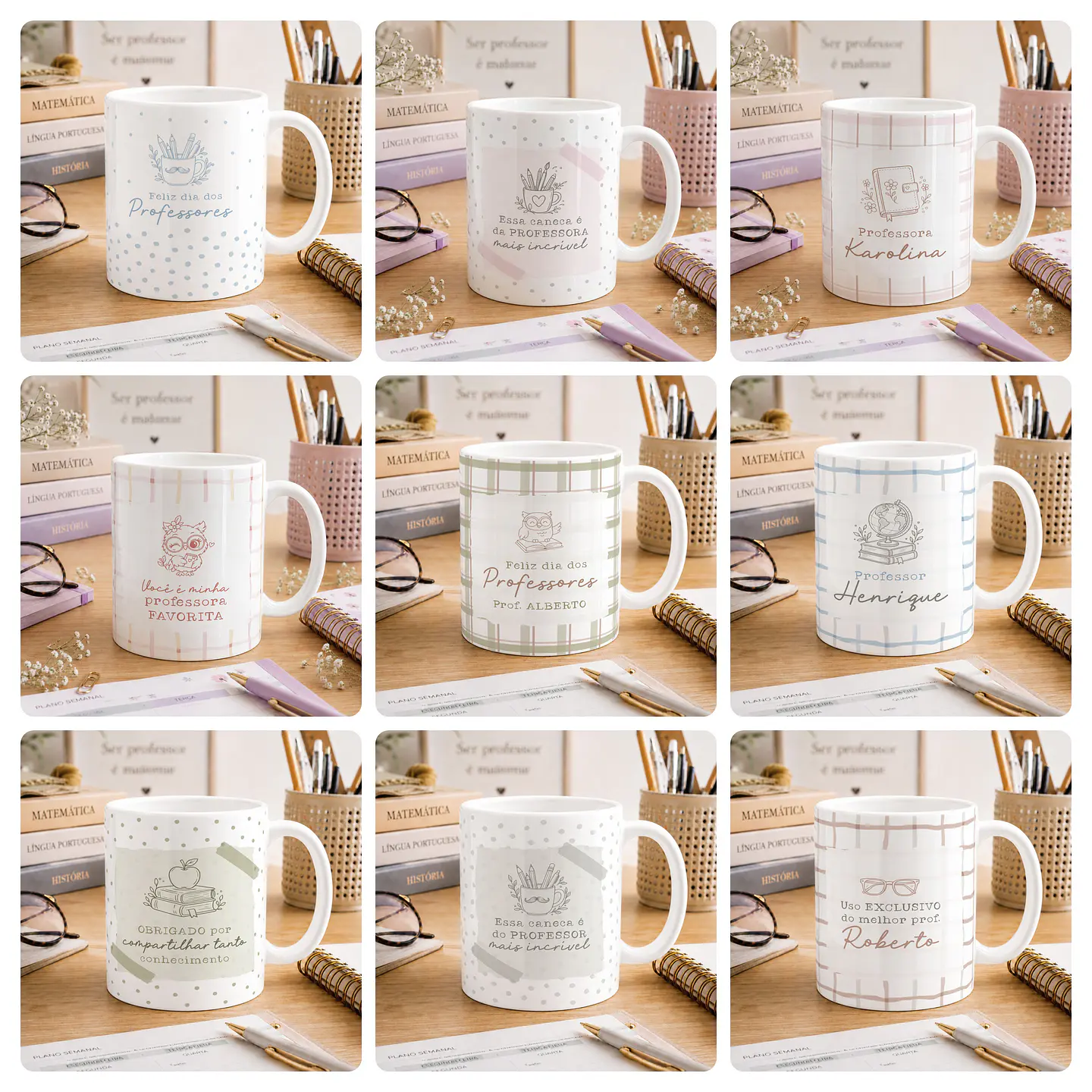 20 Artes para Caneca Dia dos Professores Arquivo Editável 1