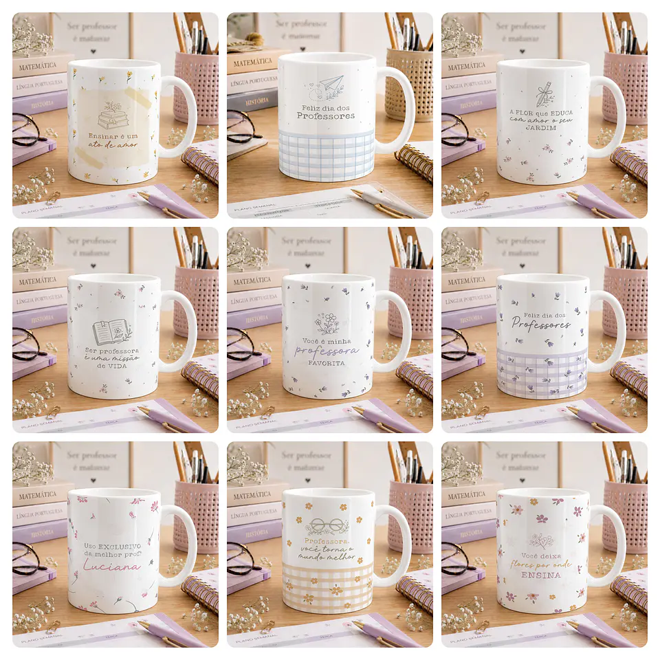 20 Artes para Caneca Dia dos Professores Arquivo Editável 2