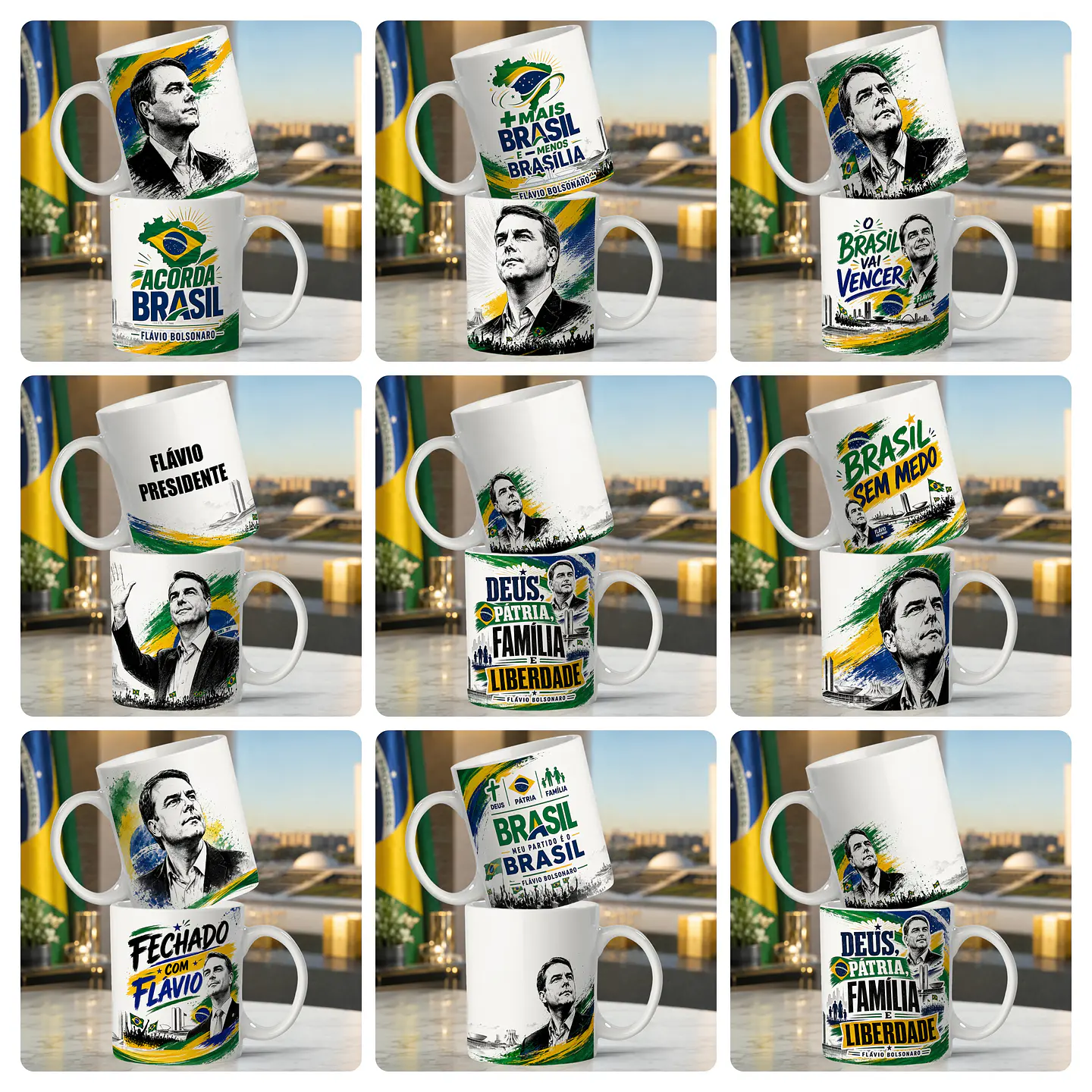 20 Artes para Caneca e Camisa Lula PT e Flávio Bolsonaro PL Politica Arquivo em Jpg 1