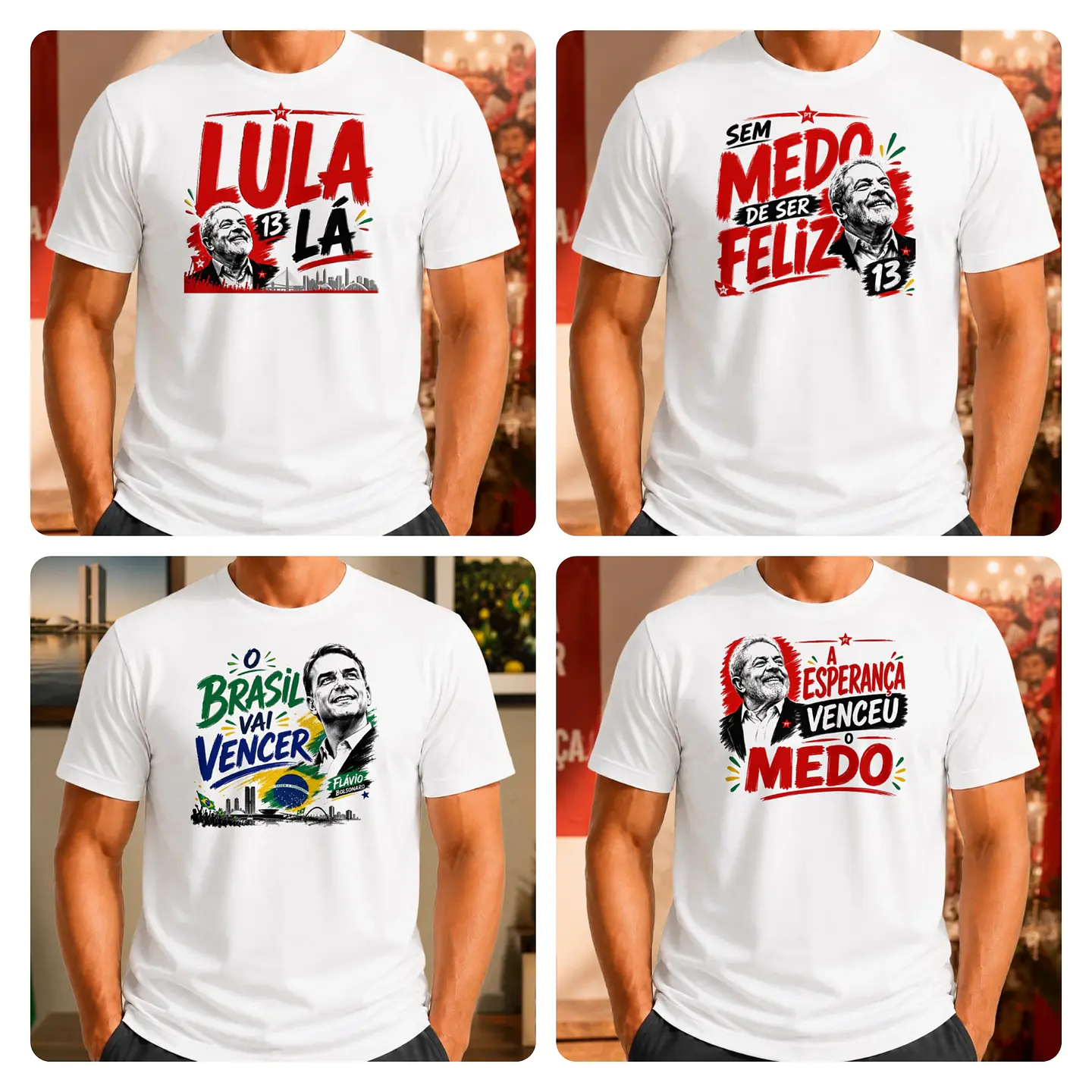 20 Artes para Caneca e Camisa Lula PT e Flávio Bolsonaro PL Politica Arquivo em Jpg 4