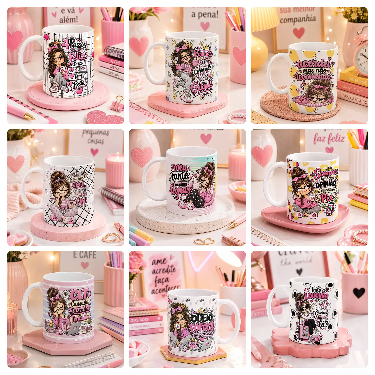 36 Artes para Caneca Frases Elas Sem Filtro Arquivo Editável  3