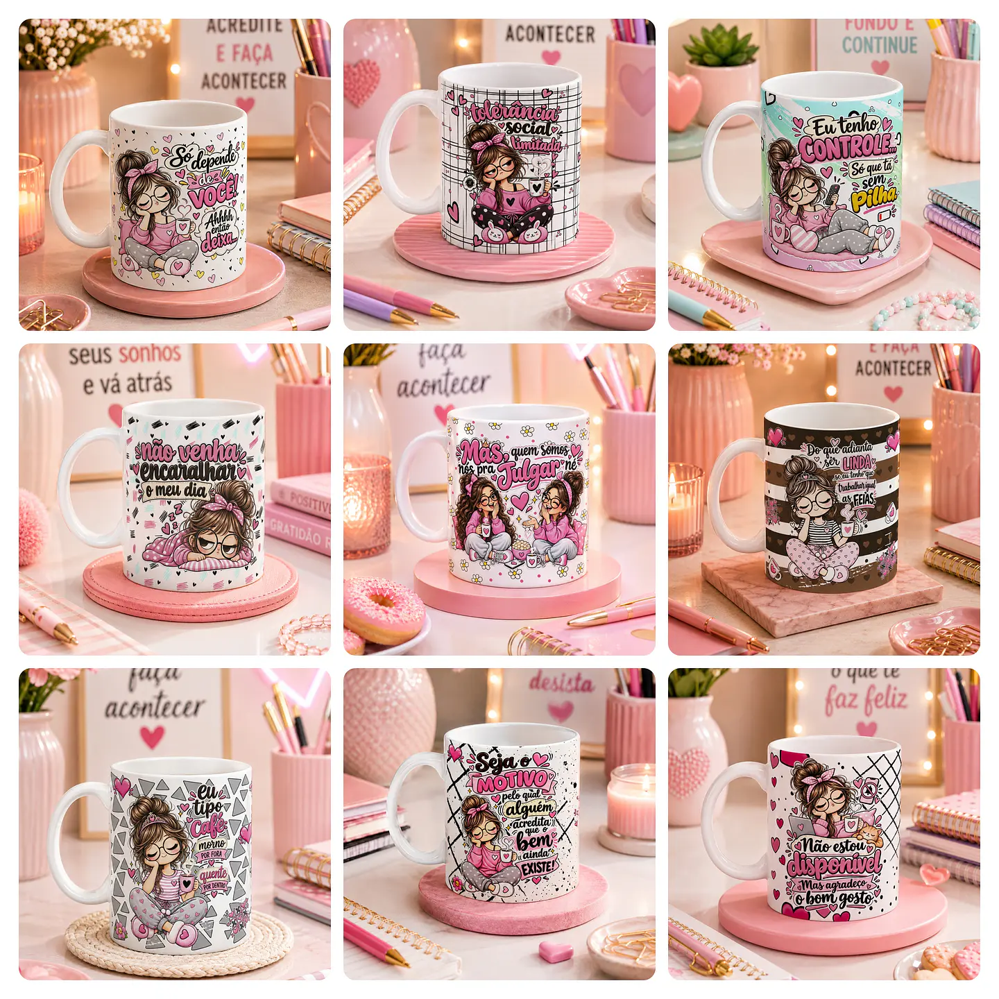 36 Artes para Caneca Frases Elas Sem Filtro Arquivo Editável  1