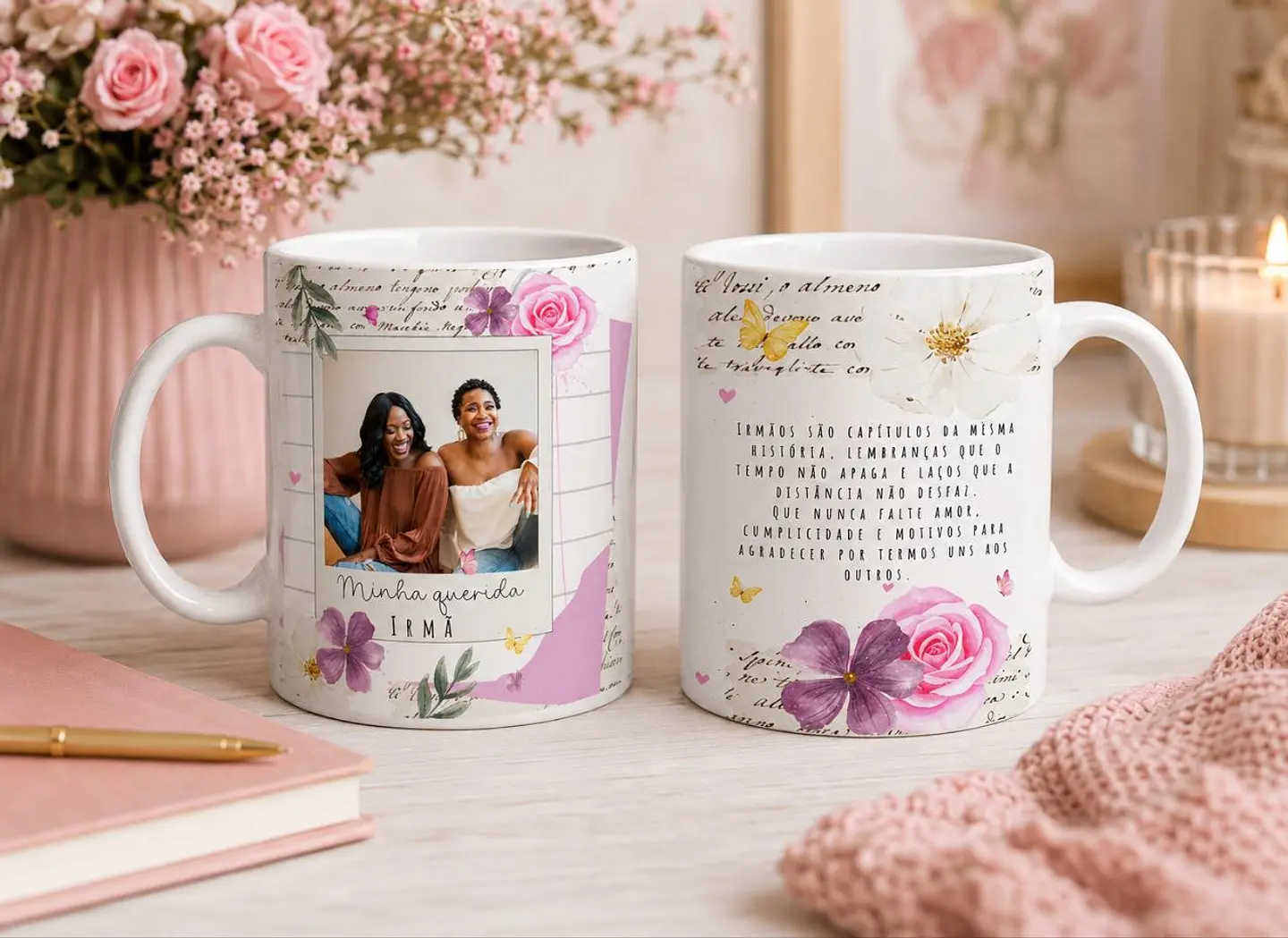 Arte para Caneca Presente Irmãs Arquivo em Jpg 1