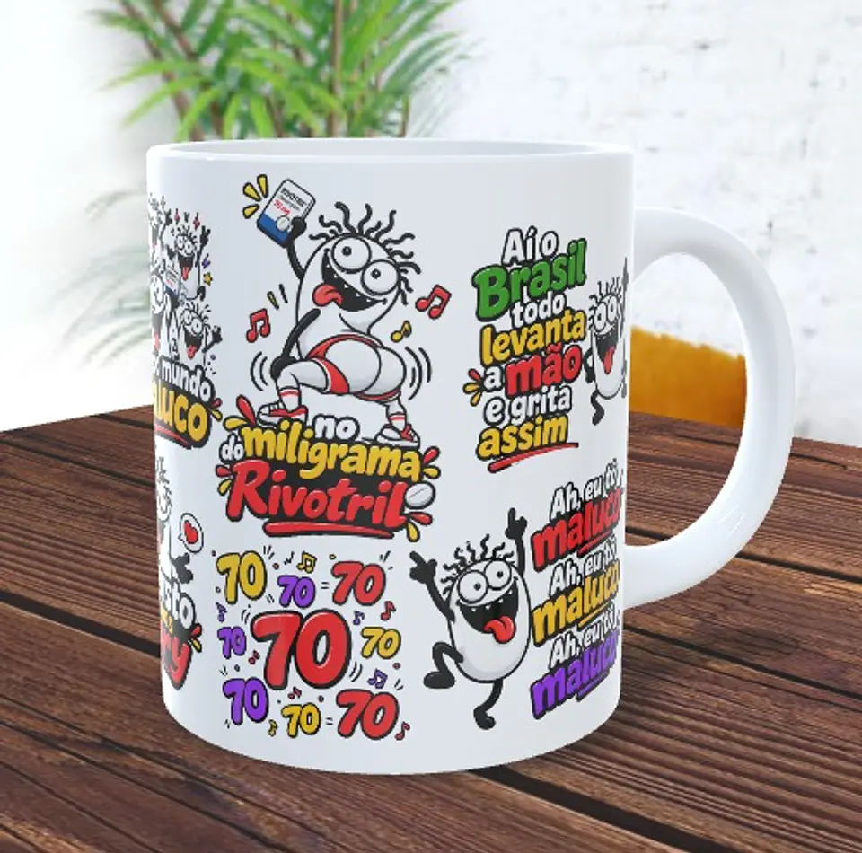 Arte para Caneca Vai começar a terapia moça, é direita, esquerda ta todo mundo louco Augusto Cury Arquivo em Jpg 4