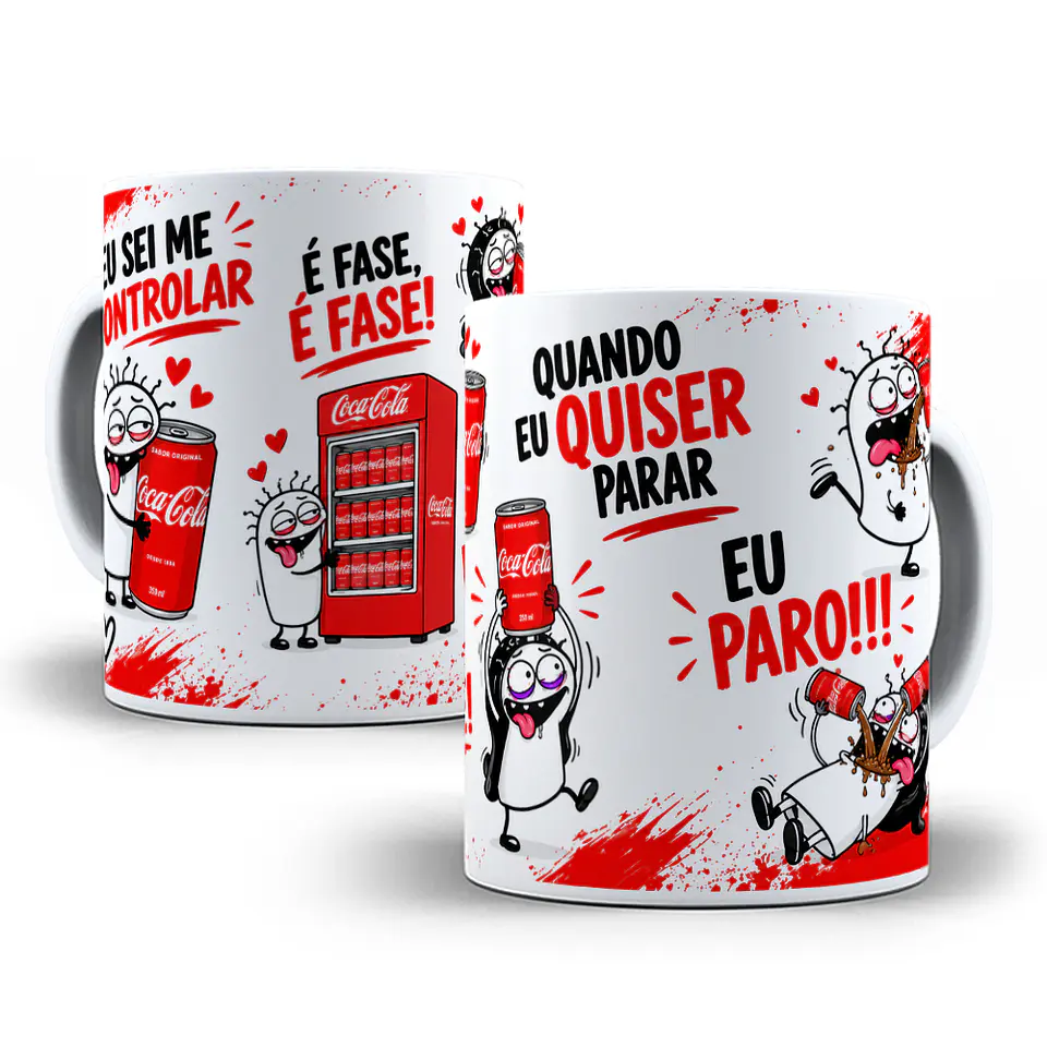 9 Artes para Caneca Eu Sei Me Controlar é Fase Bebidas Arquivo em Png 1