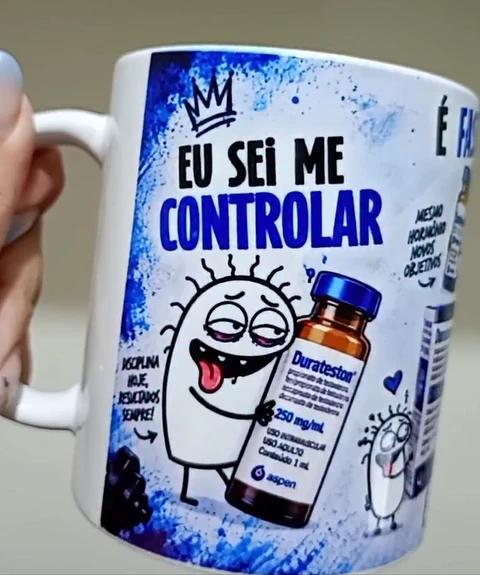 Arte para Caneca Flork Eu Sei Me Controlar é Fase Durasteston Arquivo em Png