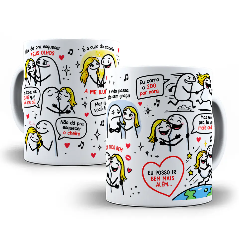 Arte para Caneca Flork Um Dia Te Levo Comigo - Jorge & Mateus Arquivo em Png  1