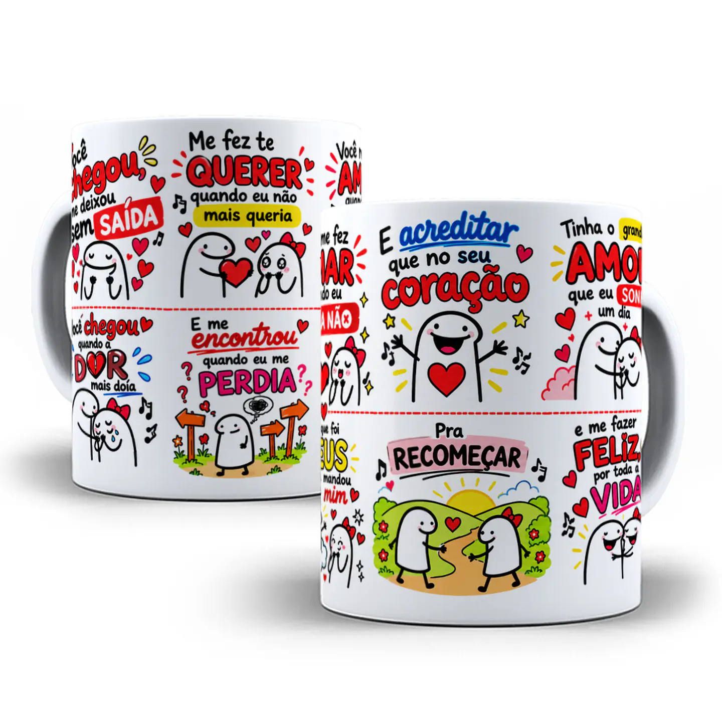 Arte para Caneca Flork Você chegou, me deixou sem saída Me fez te querer quando eu não mais queria - Zezé Di Camargo & LucianoArquivo em Png 2