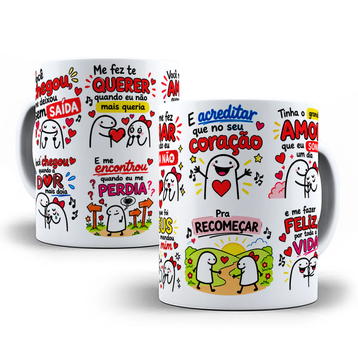 Arte para Caneca Flork Você chegou, me deixou sem saída Me fez te querer quando eu não mais queria - Zezé Di Camargo & LucianoArquivo em Png 1