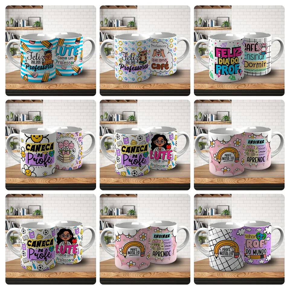 57 Artes para Caneca Dia dos Professores Arquivo em Png  5