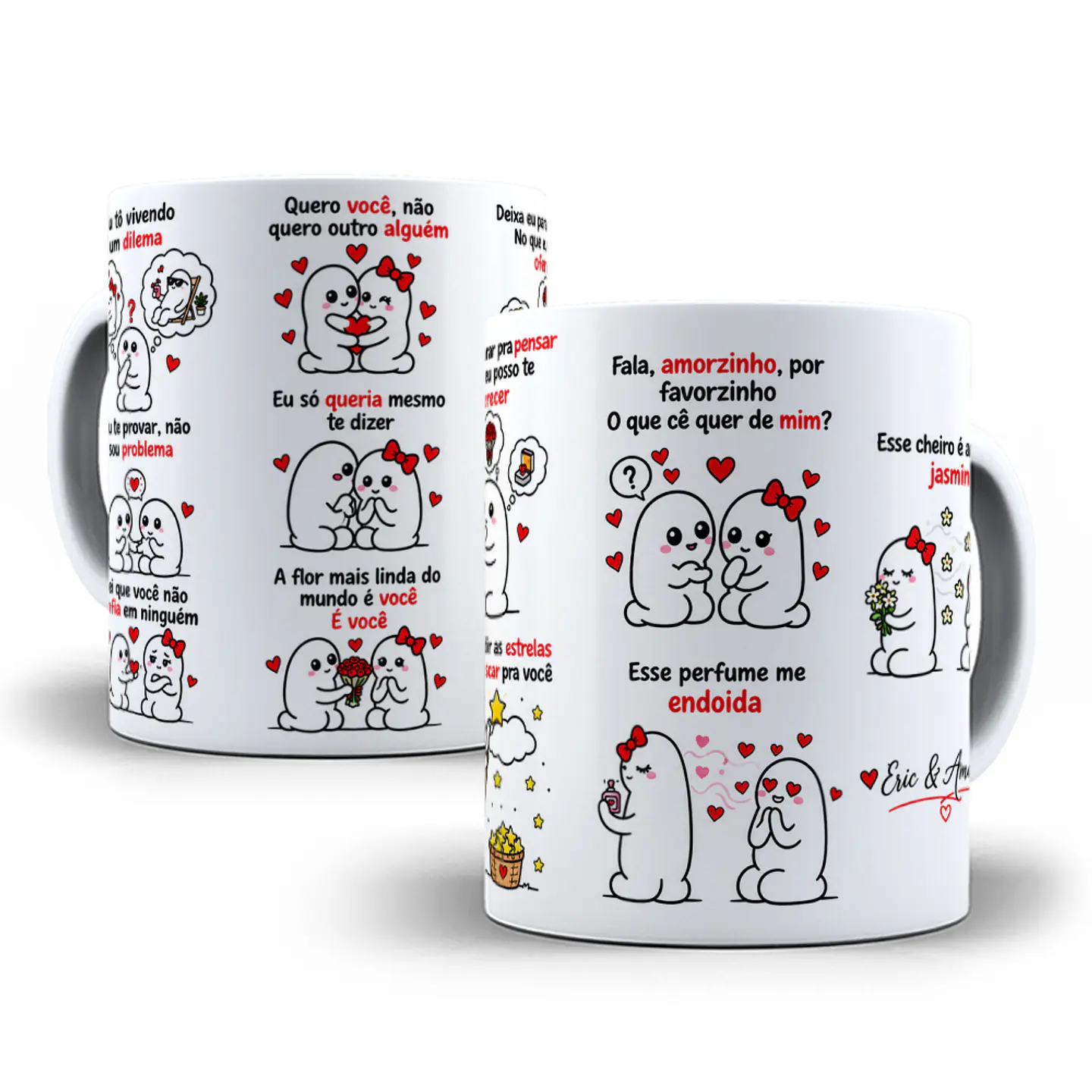 Arte para Caneca Eu tô vivendo um dilema, vou te provar, não confia em ninguém - Música Amor de Jasmin Arquivo em Png 1