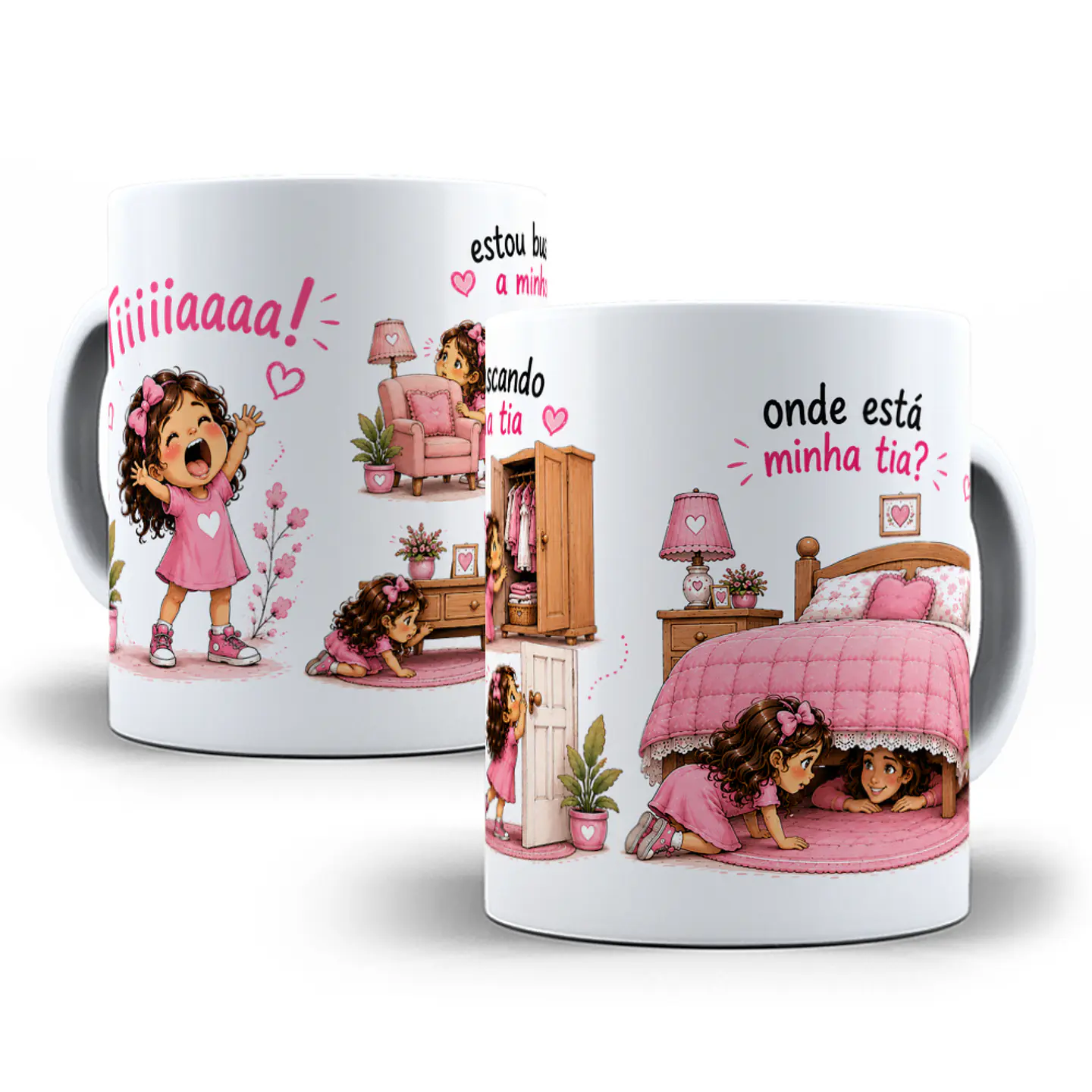 Artes para Caneca tiiiiaaaa, estou buscando a minha tia, onde está minha tia? em Png 1