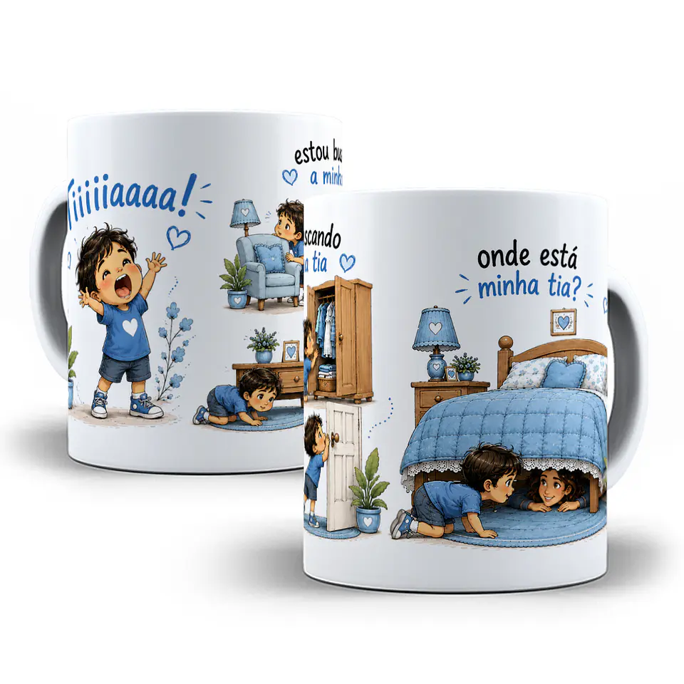 Artes para Caneca tiiiiaaaa, estou buscando a minha tia, onde está minha tia? em Png 2