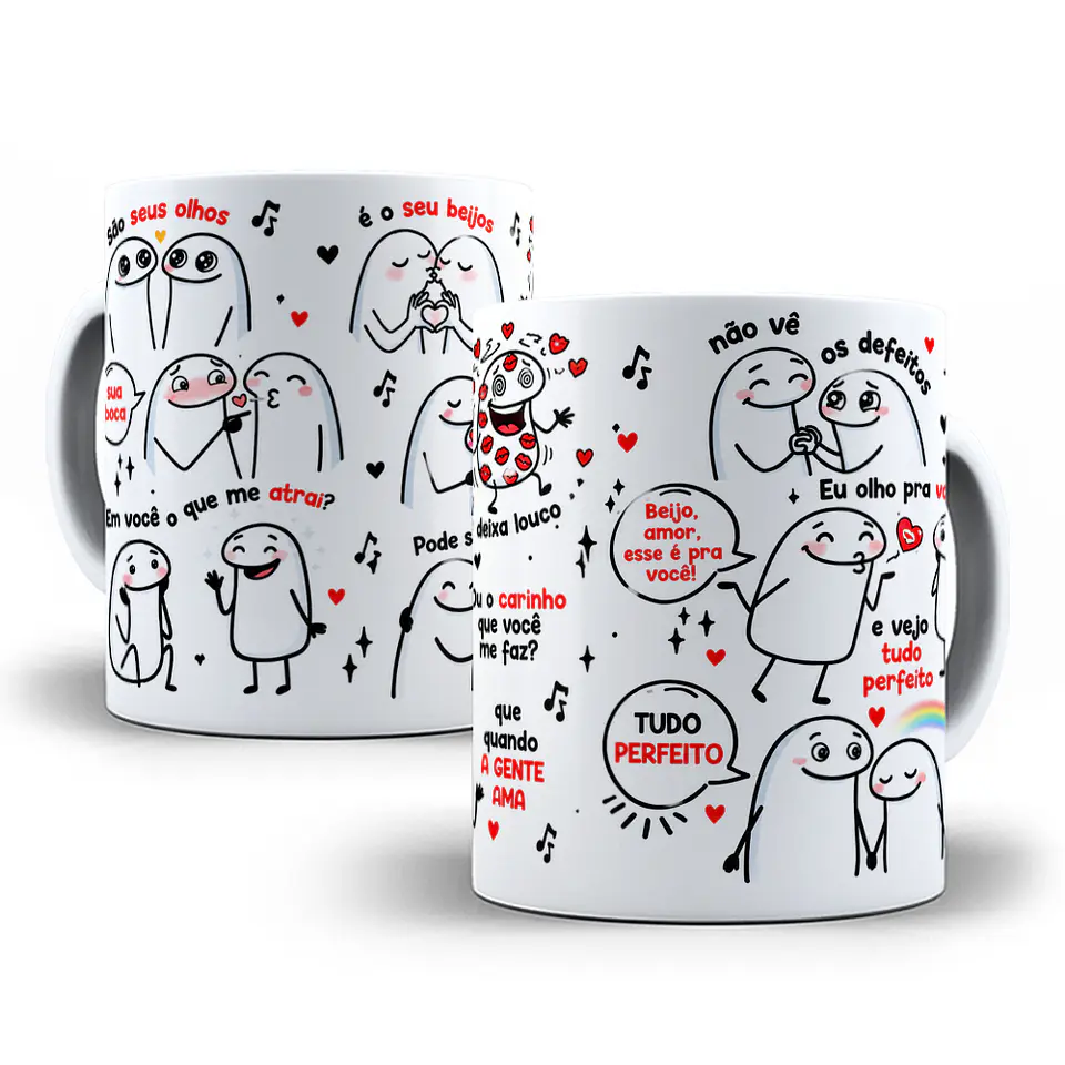 Artes para Caneca São seus olhos, sua boca? Em você, o que me atrai? Dez Corações em Png 1