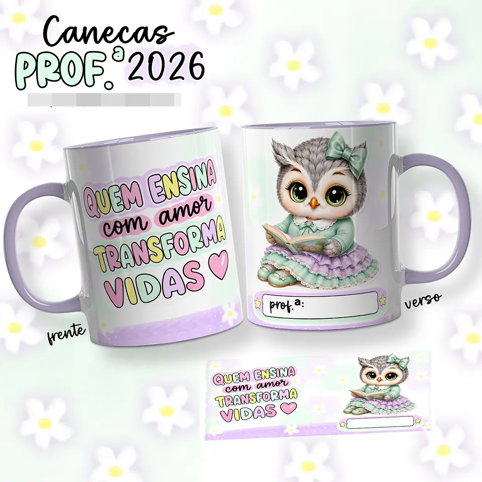 6 Artes para Caneca Dia dos Professores Arquivo em Png 2