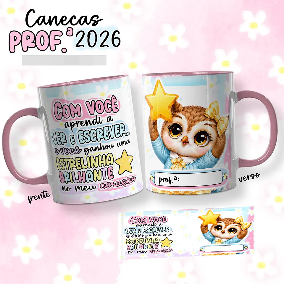 6 Artes para Caneca Dia dos Professores Arquivo em Png 3