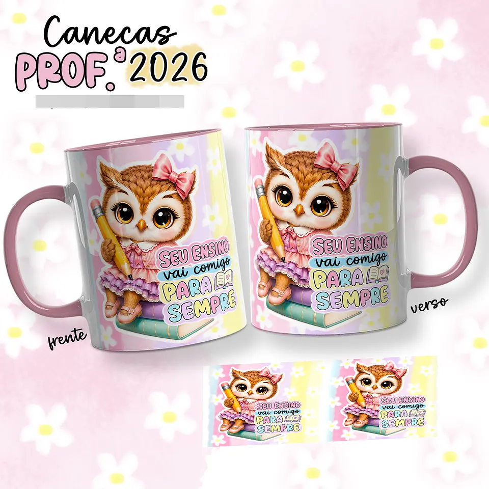 6 Artes para Caneca Dia dos Professores Arquivo em Png 4