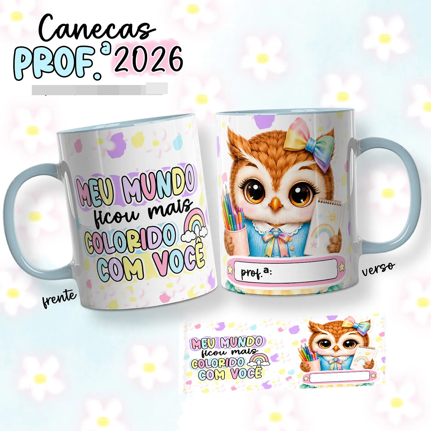 6 Artes para Caneca Dia dos Professores Arquivo em Png 5