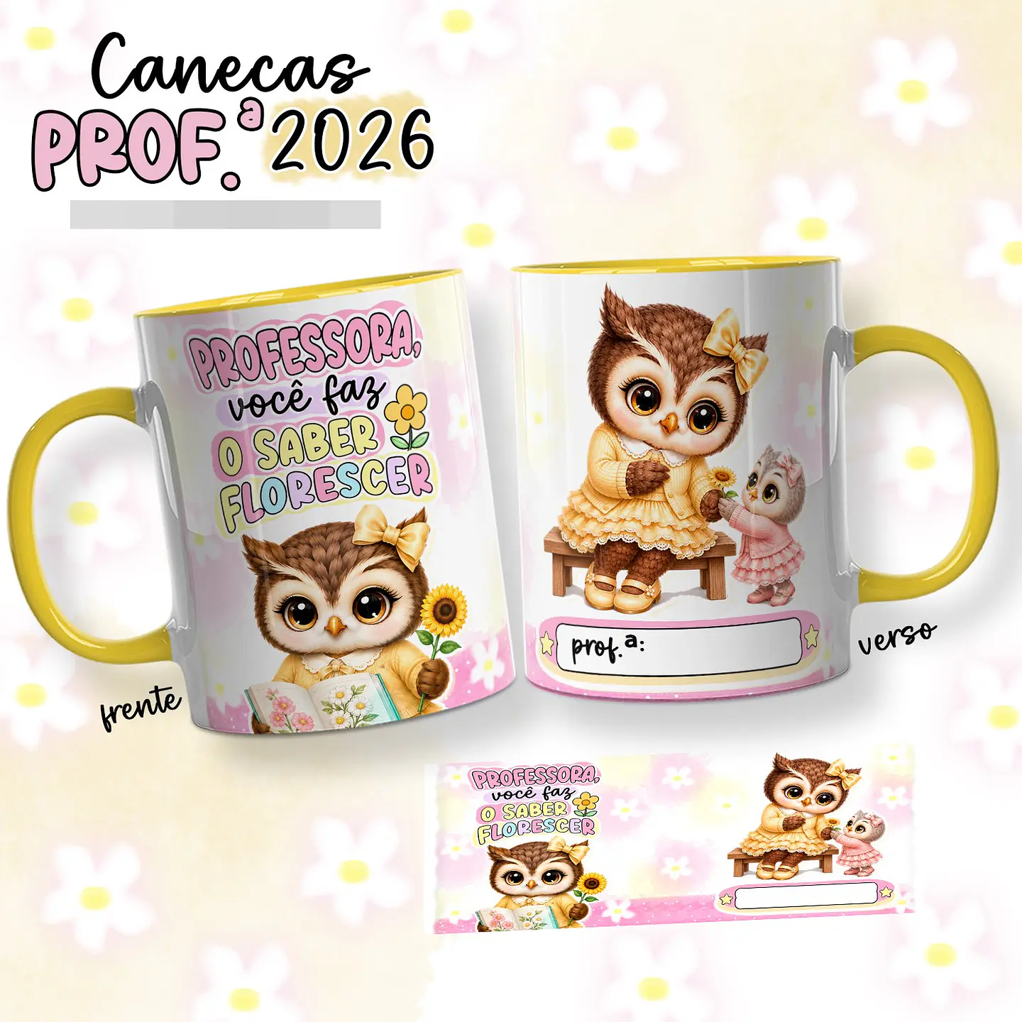 6 Artes para Caneca Dia dos Professores Arquivo em Png 6