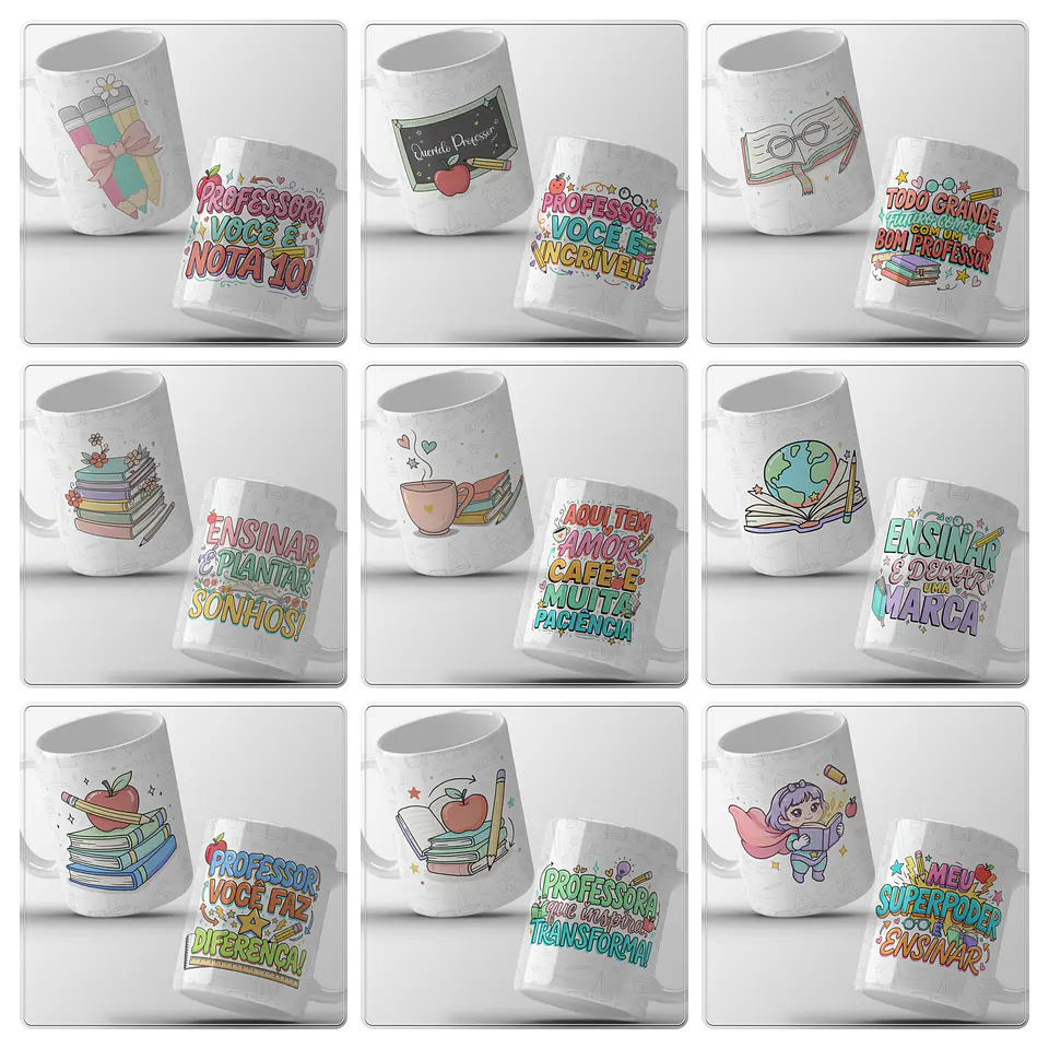 13 Artes para Caneca Dia dos Professores Arquivo em Jpg  2