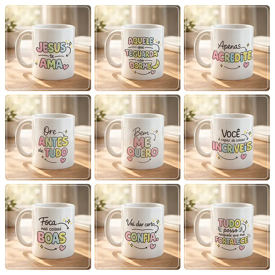 13 Artes para Caneca Lindas Frases Arquivo em Jpg  1