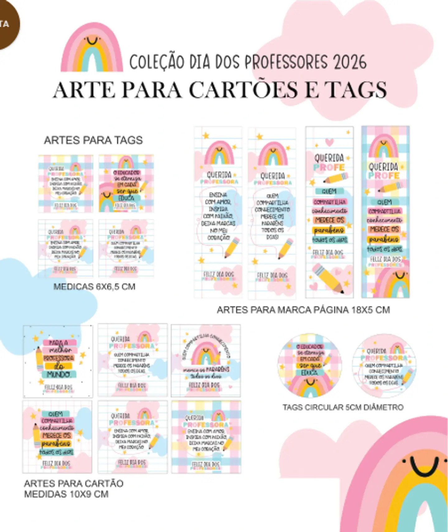 24 Artes para Caneca e Cartões e Tags Dia dos Professores Arquivo em Png 2