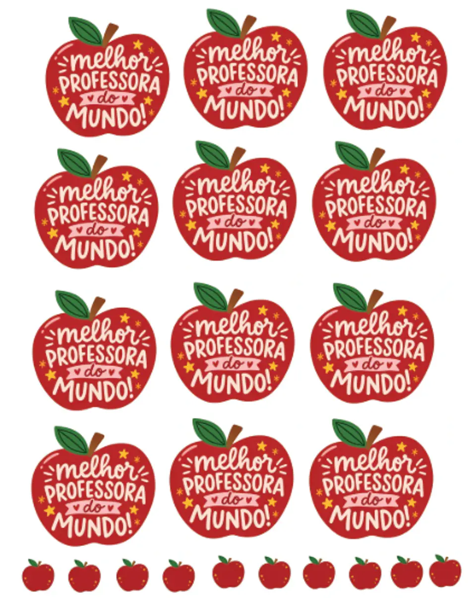 24 Artes para Caneca e Cartões e Tags Dia dos Professores Arquivo em Png 3