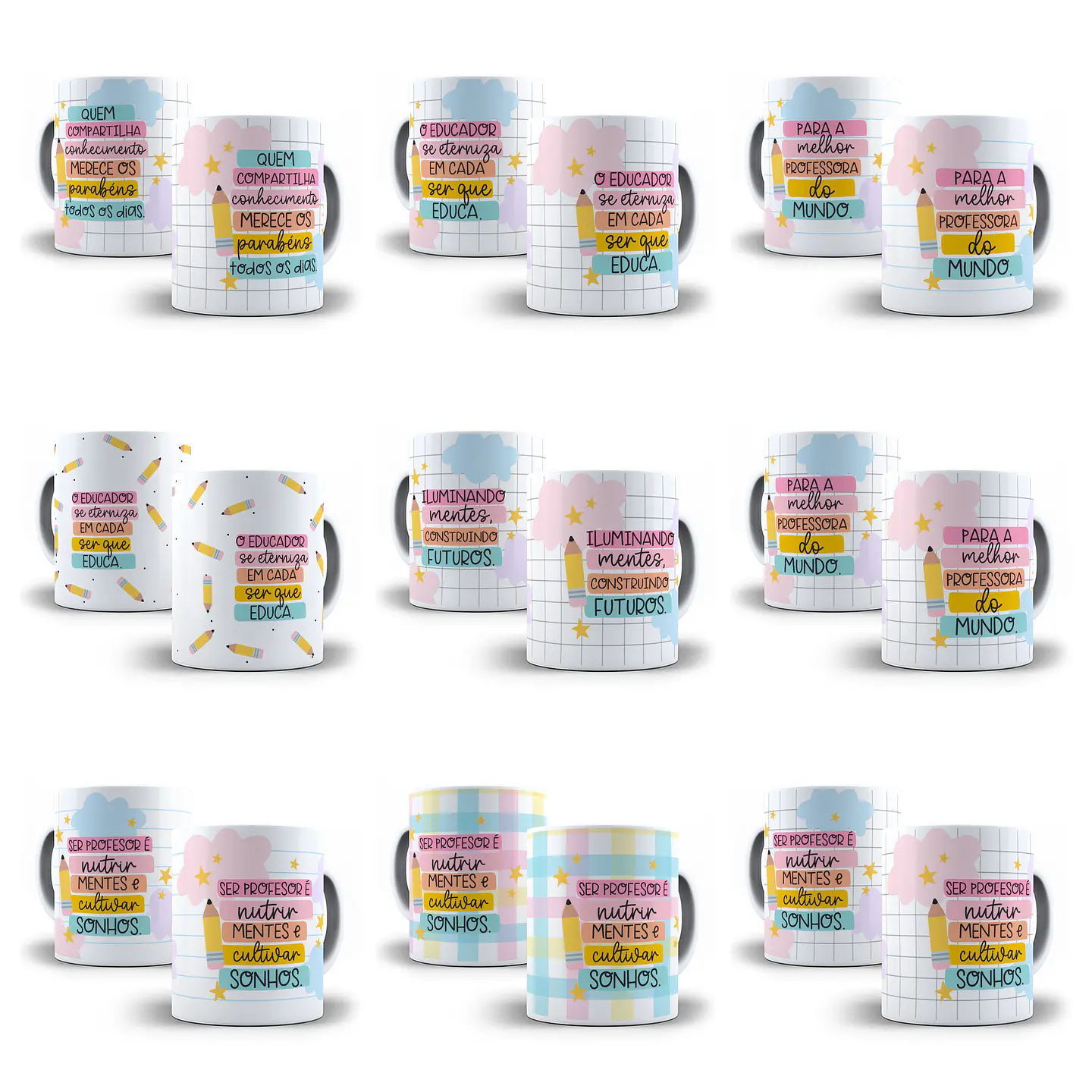 24 Artes para Caneca e Cartões e Tags Dia dos Professores Arquivo em Png 4