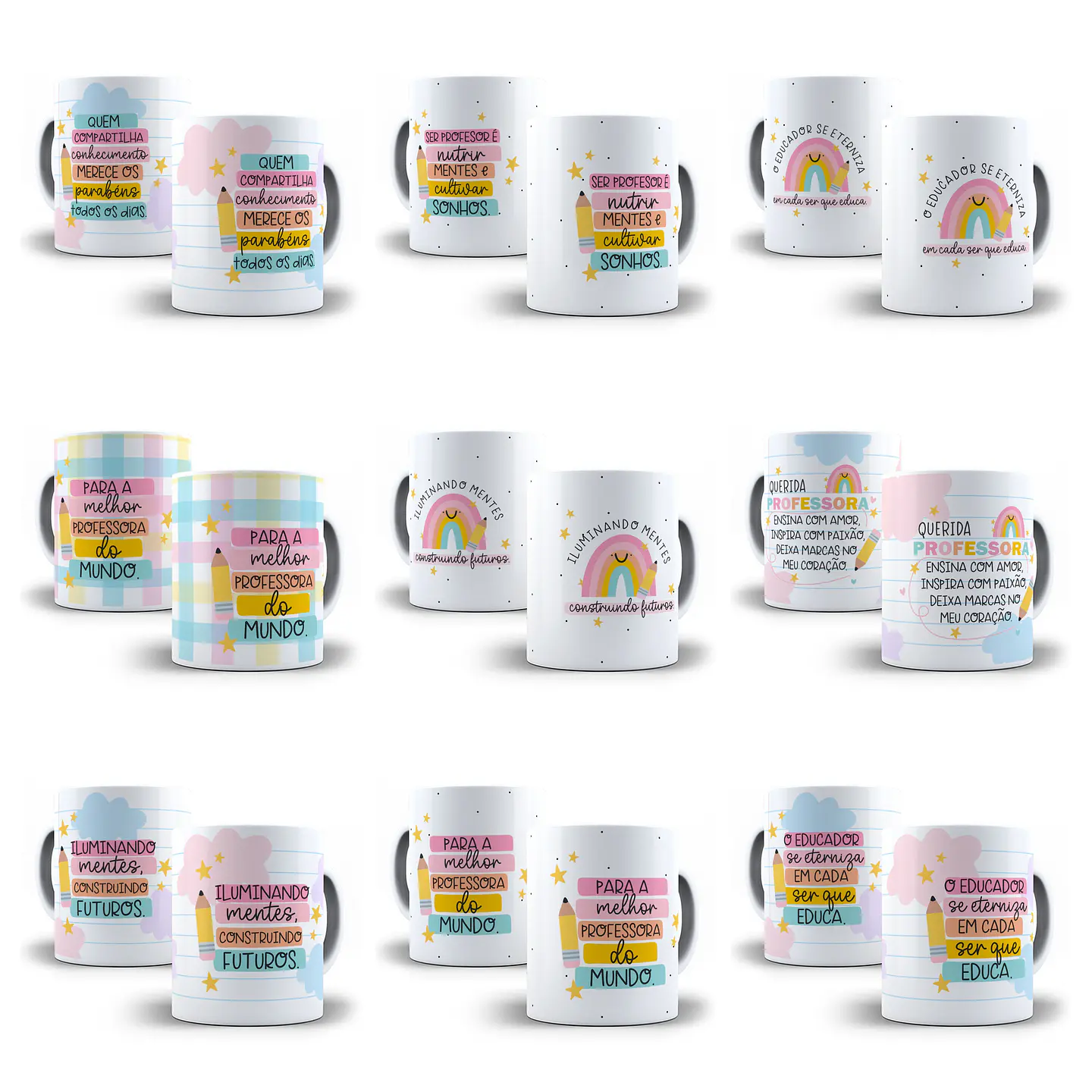 24 Artes para Caneca e Cartões e Tags Dia dos Professores Arquivo em Png 6