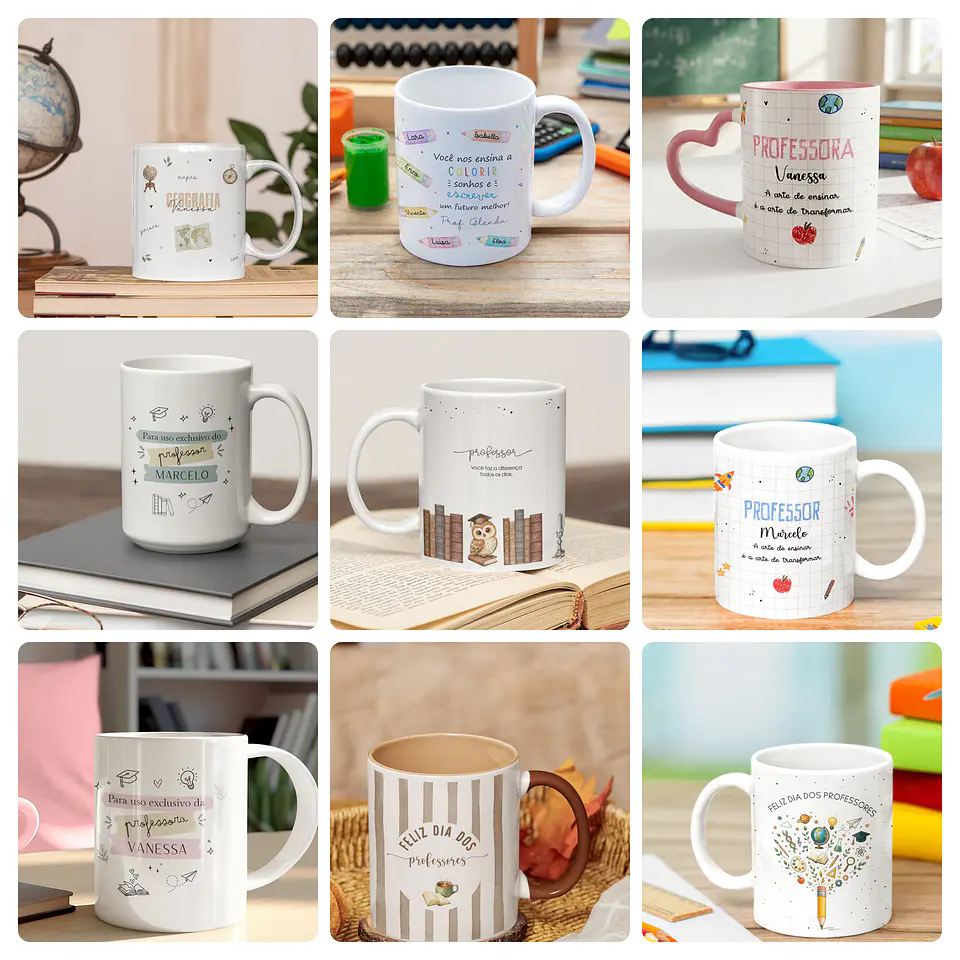 40 Artes para Caneca Dia dos Professores Arquivo Editável  2