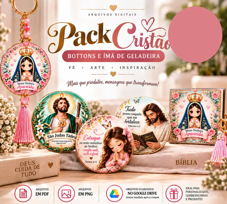 Arquivos para Bottons e Imãs Cristão e Evangélico para geladeira Arquivo em Pdf 1