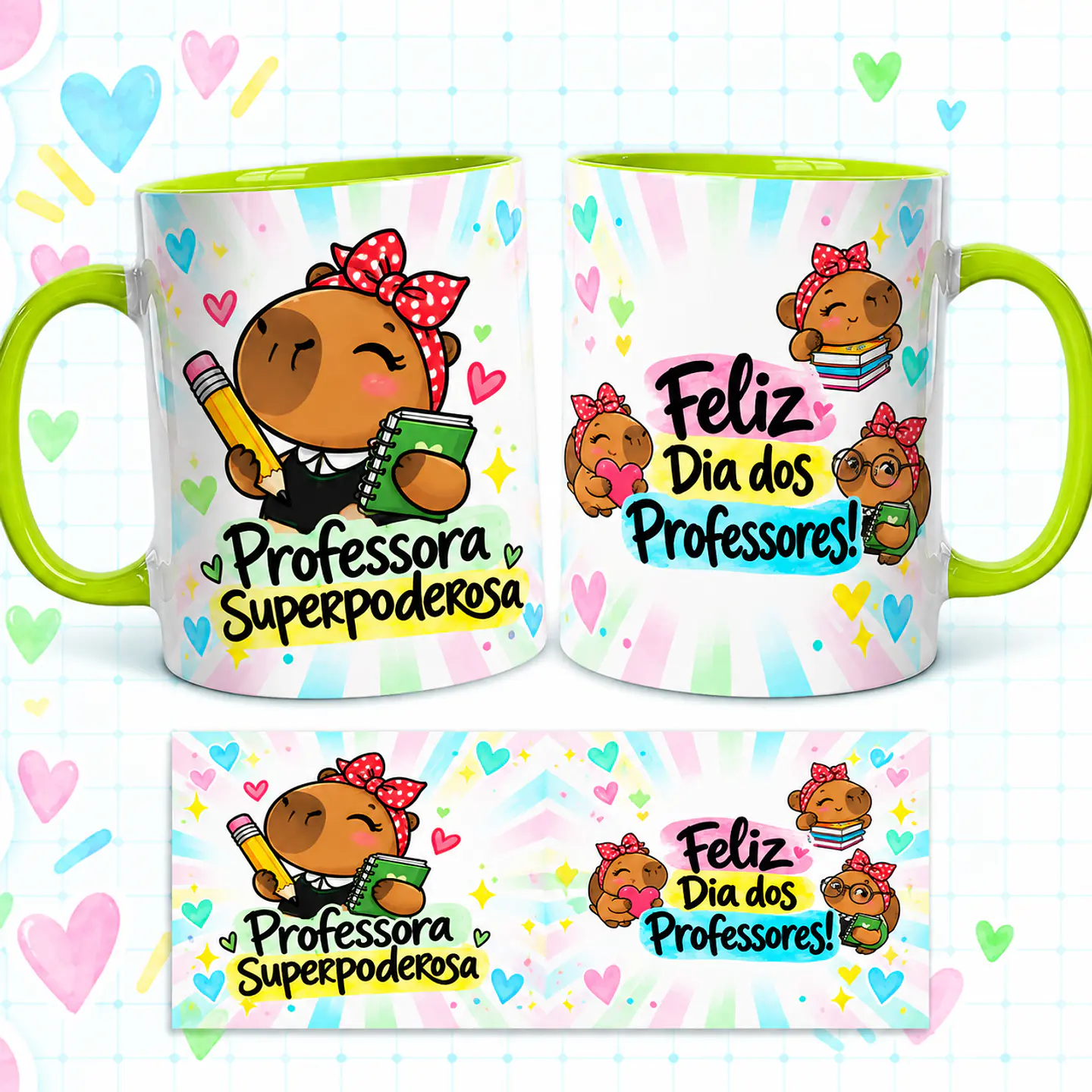 Arte para Caneca Feliz Dia dos Professores Grátis | Sublimação 1