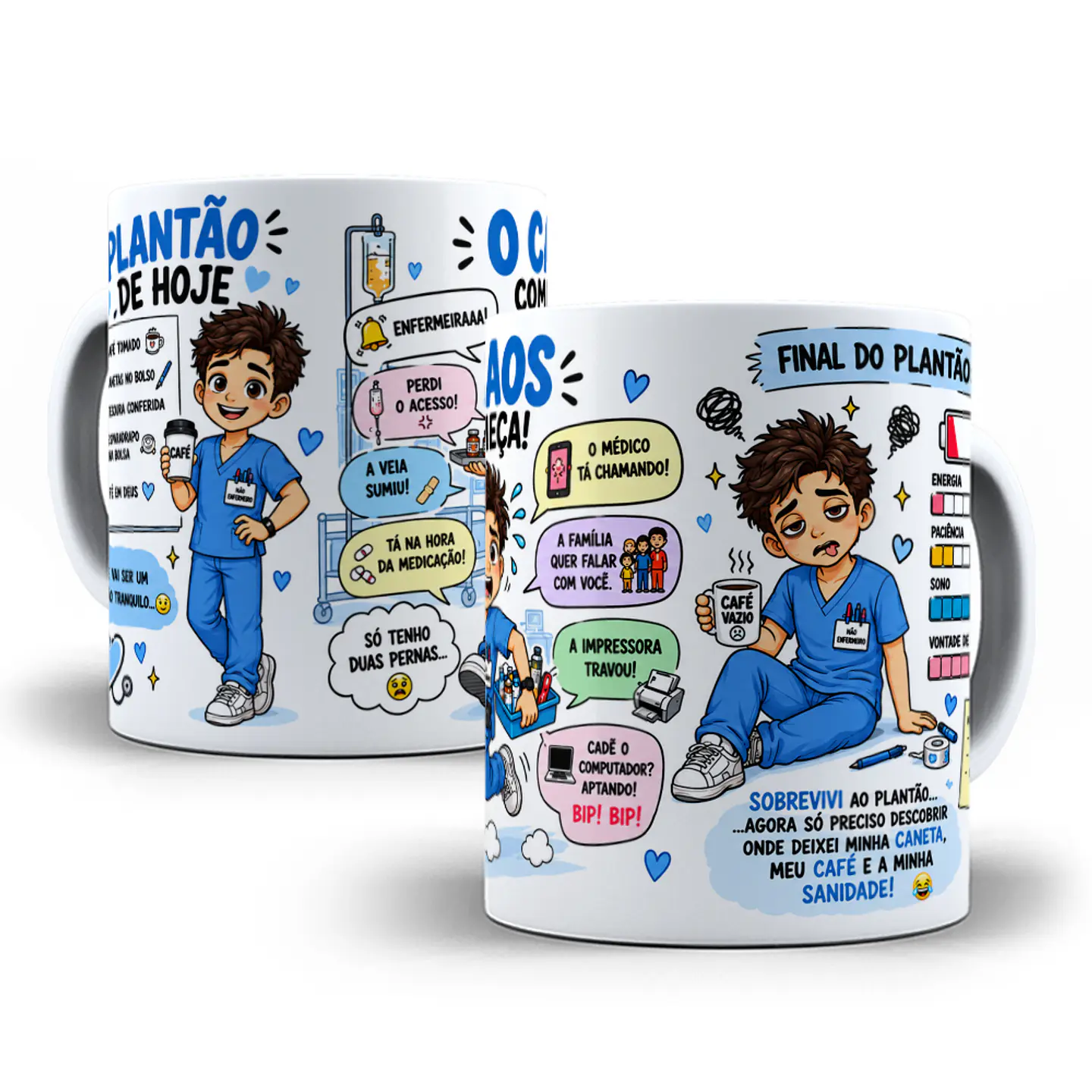 Artes para Caneca Caos Plantão Médico em Png  2