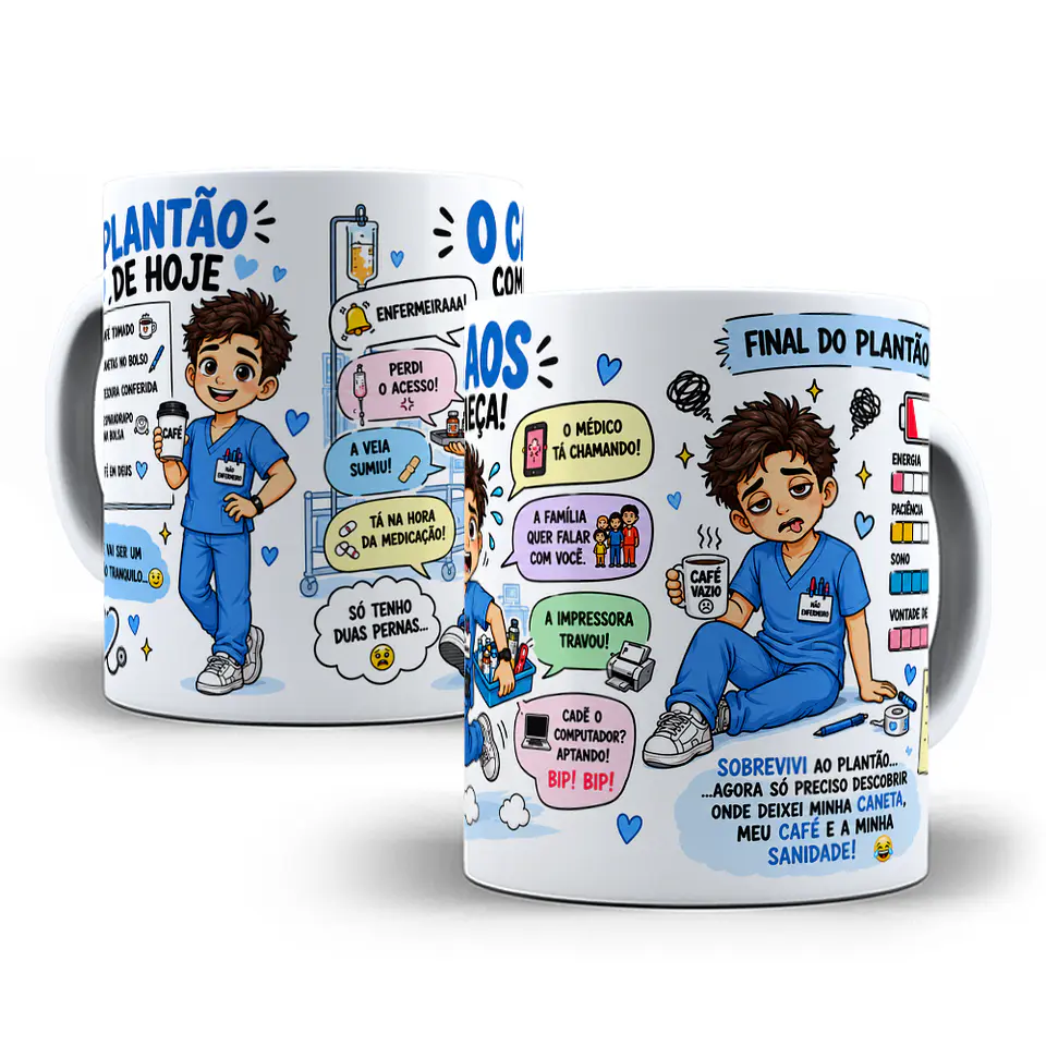 Artes para Caneca Caos Plantão Médico em Png  2