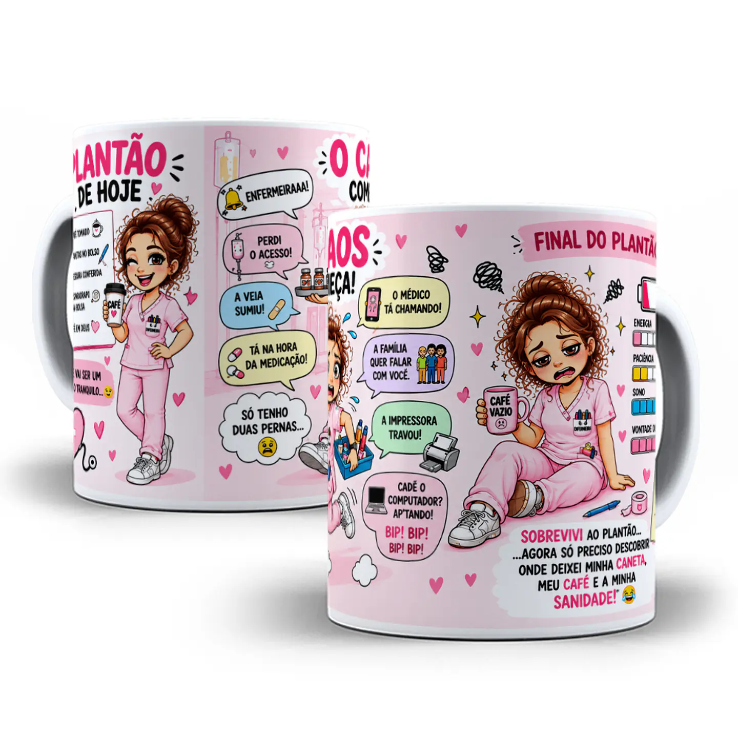Artes para Caneca Caos Plantão Médico em Png  1