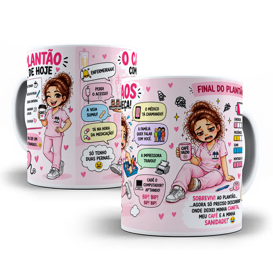 Artes para Caneca Caos Plantão Médico em Png  1